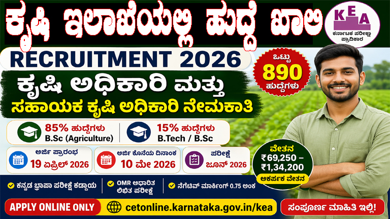 Karnataka Agriculture Department Jobs,