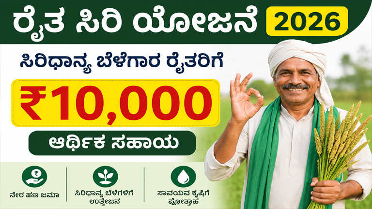 Raitha Siri Scheme 2026 Karnataka Farmer Subsidy Millet Farmer Financial Assistance Raitha Siri Yojana Karnataka ₹10000 Farmer Scheme Organic Farming Karnataka Siridhanya Farmer Scheme Karnataka Agriculture Department Scheme DBT Farmer Scheme Karnataka Millet Cultivation Subsidy